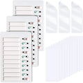 3 Pieces to Do List Checklist Boards, Plastic Memo Boards, Detachable Message Boards Checklist Slider, Schedule Planning Boards with 3 Acrylic Adhesive and 10 Cardstock for Check Items Accessories