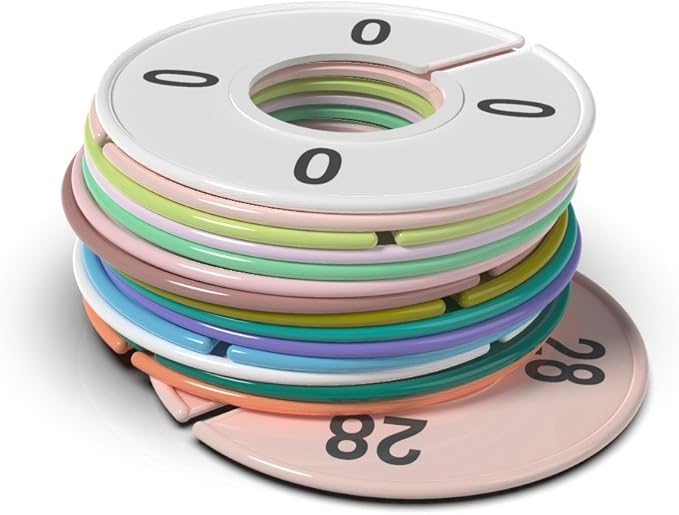 Sets of Women's Clothing Round Rack Size Dividers (Sizes 0-28 Even) and Quantities Available … (45, Multi-Color)