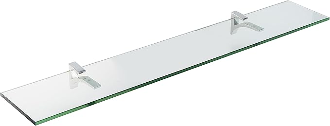 Spancraft Glass C-4.75x12-Chrome Cardinal Glass Shelf, Chrome, 4.75" x 12"