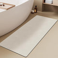 White Bath Mat, Bathroom Rugs Non Slip Washable Thin Absorbent Quick Dry Bath Mat Fits Under Door Bathroom Floor Mat Perfect for Bath, Shower, or Sink 17"x59" White