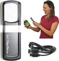 EasY Magnifier Small Rechargeable Magnifying Glass with LED Light 3.0X, Lighted Handheld Magnify Glasses for Reading Fine Prints & for Close Work; Gift for Elderly & Seniors with Low Vision