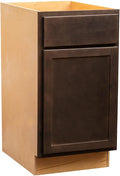 Quicklock RTA (Ready-to-Assemble) | Base Kitchen Cabinets - Shaker Style | Made in America (Espresso Stain, 12" Wx34.5 Hx24 D Base)