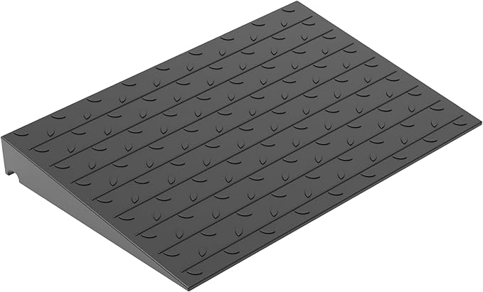 OrangeStar Heavy Duty Rubber Threshold Ramp – 3.5" Rise Wheelchair & Scooter Ramp with Cord Channel, Non-Slip Angled Entry for Doorways, Steps & Garages, 2200 LBS Capacity (Black, 36" Length)