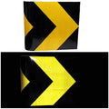 Reflective Tape Yellow and Black 20 inch Wide, Outdoor Waterproof Hazard Conspicuity Warning Industrial Marking Tape (66 feet)