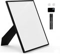 Magnetic Dry Erase Whiteboard 12x16 with Stand – Single-Sided Desktop White Board with Black Aluminum Frame – Includes Markers, Eraser & Magnets for Home, Office or Classroom