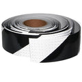 Black White Reflective Tape Outdoor Waterproof 3 inch X 166 feet, High Visibility Hazard Conspicuity Safety Industrial Marking Tape