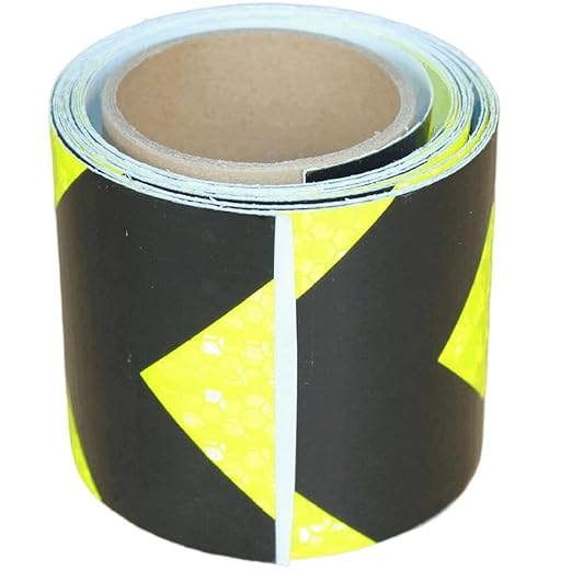 Reflective Tape Outdoor Waterproof 3 inch X 10 feet, High Visibility Hazard Conspicuity Warning Safety Industrial Marking Tape