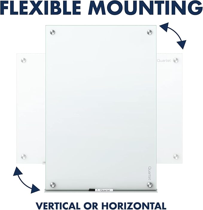 Quartet Dry Erase Board, Magnetic Whiteboard 72"W x 48"H, Glass Board for Wall, Infinity, White (G7248NMW)