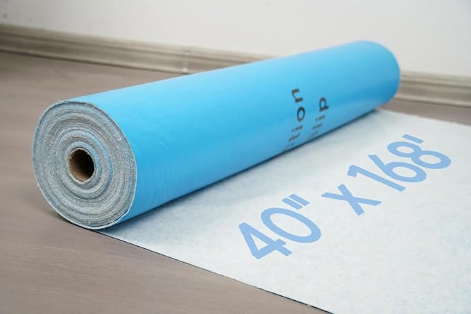 40" x 168' Temporary Floor Protection for Construction & Renovation, Temporary Covering to Shield Hardwood, Tile, Hard Surfaces, Coverage of 560 sqft (Blue)