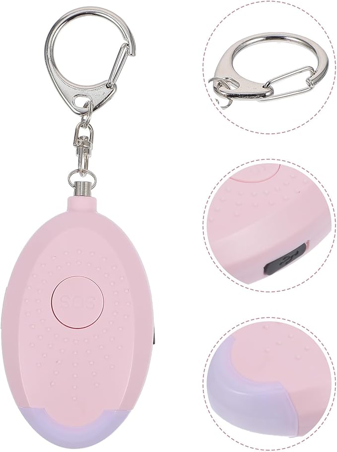 BESPORTBLE Personal Safety Alarm with LED Light Rechargeable Women Emergency Security Siren Compact Portable for Elderly and Travel Protection