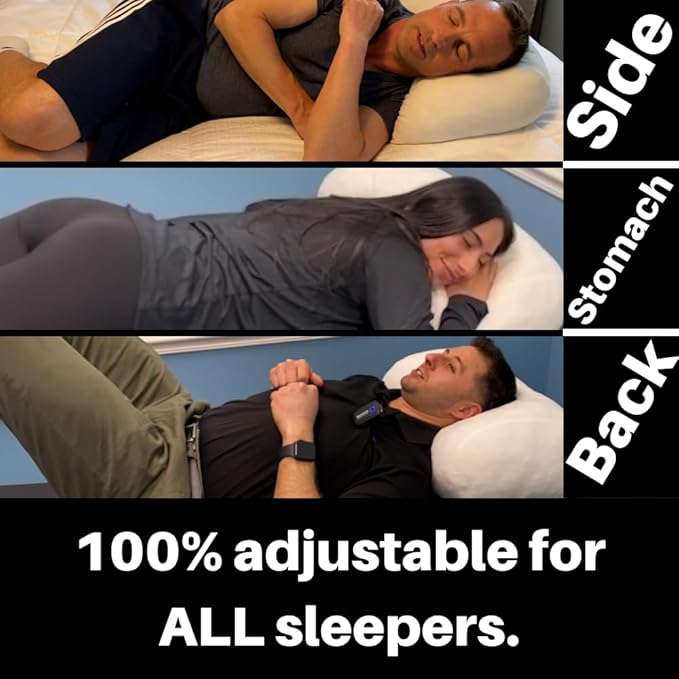 Supportive Cloud Pillow for Neck Pain Relief & Shoulder Pain Relief - Perfect for Side, Back, & Stomach Sleepers - Adjustable Fill Plush Pillow