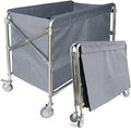 Collapsible Laundry Cart with Wheels Industrial 12 Bushel (400l) Commercial Laundry Hamper Large Heavy Duty Rolling Laundry Basket Waterproof Laundry Trucks for Home Organizer Storage