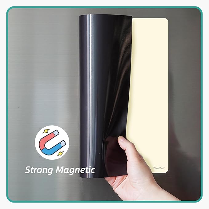 Magnetic Dry Erase Board - 8.5”x11” Dry Erase Whiteboard in 3 Colors - Reusable Blank Whiteboard for Fridge – 6 Dry Erase Markers Included