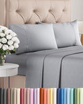 Twin 4 Piece Sheet Set - Cooling & Breathable Bed Sheets - Hotel Luxury Bed Sheets for Women, Men, Kids & Teens - Bedding with Deep Pockets & Easy Fit - Soft and Wrinkle Free - Twin Steel Blue Sheets