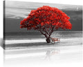 Lapremoly Canvas Wall Art For Living Room farmhouse Wall Decor For Bedroom Office Decor Black And White Wall Paintings Red Trees Pictures Framed Mural Home Decor Prints Posters Artwork 20X40 inch