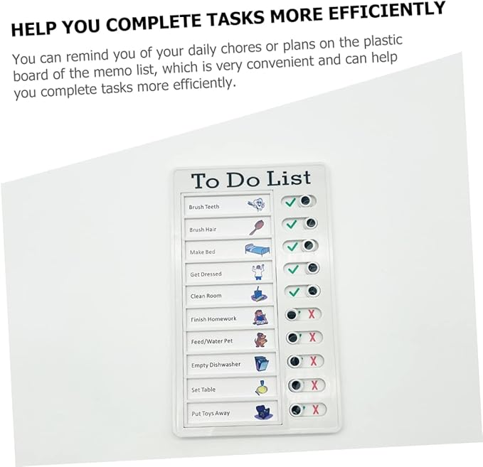 1Set Daily Planning Chart Do List Planner Board DIY Reminder Board for Home School and Office Use Develop Routines and Habits