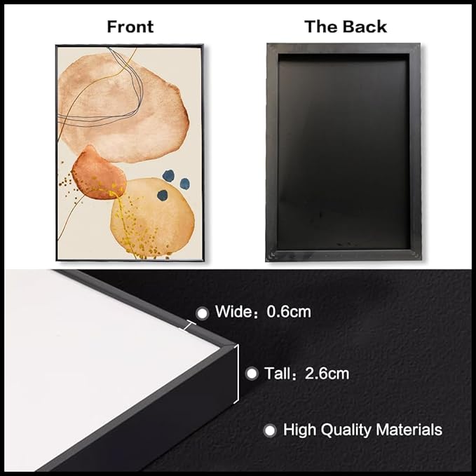 QKF Modern decor Minimalist Abstract framed Canvas Large Wall Art For Living Bedroom Bathroom Room Paintings posters Home Decoration posters & prints 16“X 24” wall art set of 3