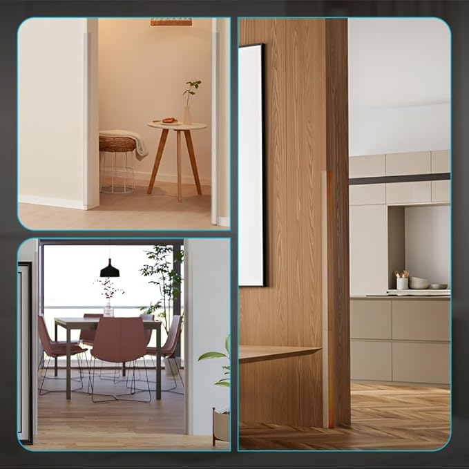 Proflex Wall Corner Protector - Clear 1-1/2 inch x 60 inch - Pack of 6 - Self Adhesive Corner Guards for Walls Edge Protection – Easy to Apply – No Tools Needed