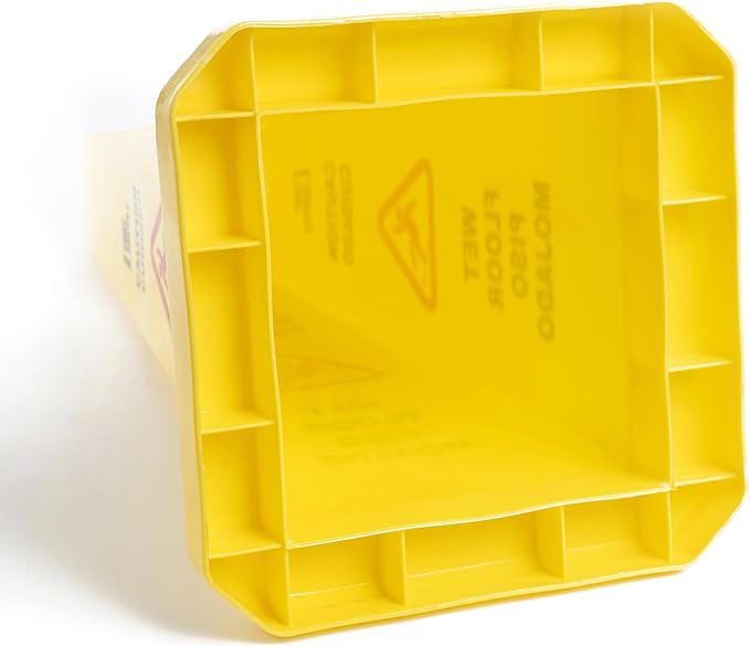 MATTHEW CLEANING 6 Packs 26” Caution Wet Floor Safety Cones for Indoors and Outdoors,Bright Yellow Caution Wet Floor Sign,4-Sided Bilingual Signs,Avoid Fall & Slip Accident