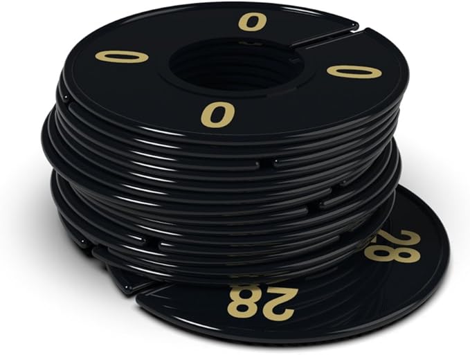 Sets of Women's Clothing Round Rack Size Dividers (Sizes 0-28 Even) and Quantities Available … (45, Black with Gold Print)