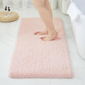 Bathroom Rugs 48x24, Ultra Thick Shaggy Soft Microfiber Absorbent Bath Rug, High Density Foam Latex Non Slip Backing, Machine Washable Bath Mats for Bathroom Floor & Sink, Pink