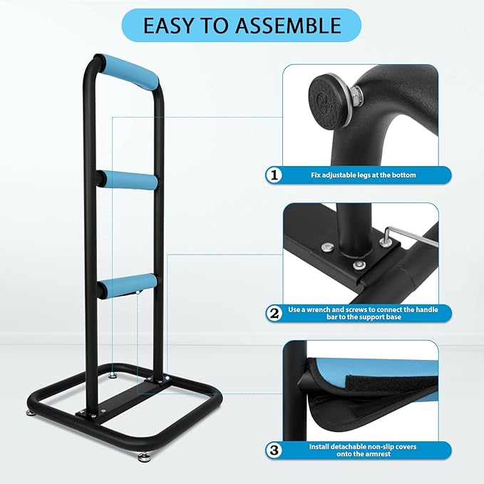Chair & Couch Stand Assist bar, Stand Assist Rail with Non-Slip Covers,Chair Sofa Stand sssist for Seniors, Standing aids & Supports Assist Devices