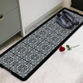 BEHERO Boot Tray Shoe Mat Decorative Patterned, Rubber Boot Matt Tray Indoor and Outdoor Use, 16" x47.5" Shoe Cleaning Mat Non-Slip, Shoe Storage Waterproof with Artistic Prints for Entryway(Gray)
