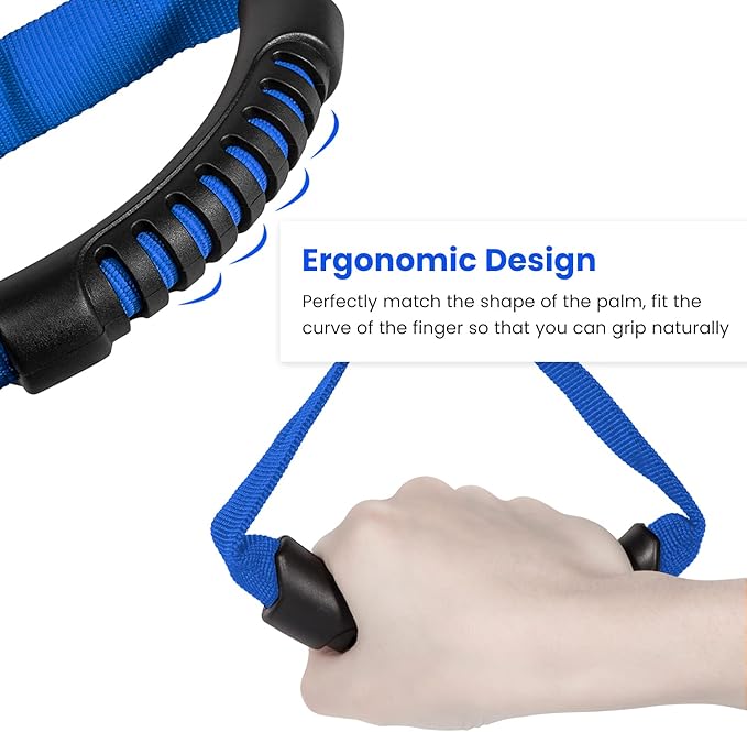 E-cowlboy Auto Cane Grab Handle - Adjustable Standing Aid Safety Portable Vehicle Support Bar With Nylon Grip - Mobility Assist Device (Blue 2 Pack)