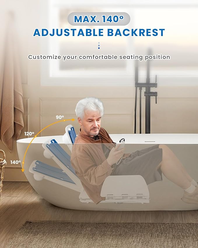 Electric Lift Chair, IP68 Waterproof Bath Lift Chair for Tub, Floor Chair Lift Assist Devices for Seniors & Disabled, FLYCITY Elderly Assistance Products, Raises Up to 20" | Support Up to 300 LBS