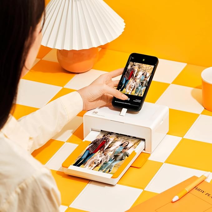 KODAK Dock Plus 4PASS Instant Photo Printer (4x6 inches) + 10 Sheets
