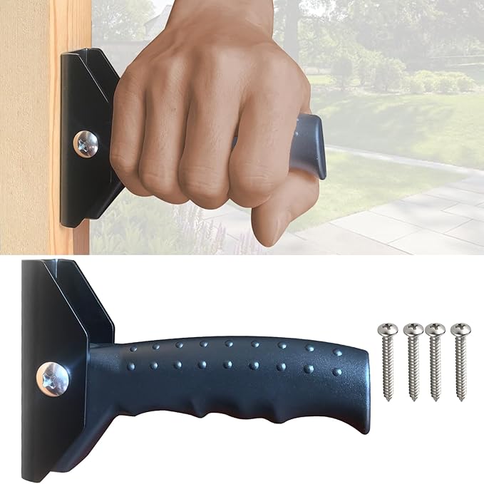 Folding Doorway Assist Handle, Flip Up Grab Bar for Elderly Support, Doorway Stair Assist Grab Bar for Elderly or People with Balance Issues - Supports Up to 300 Pounds