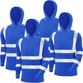 Amylove 4 Pcs Reflective Safety T Shirt High Visibility Work Shirts Sun Protection Construction