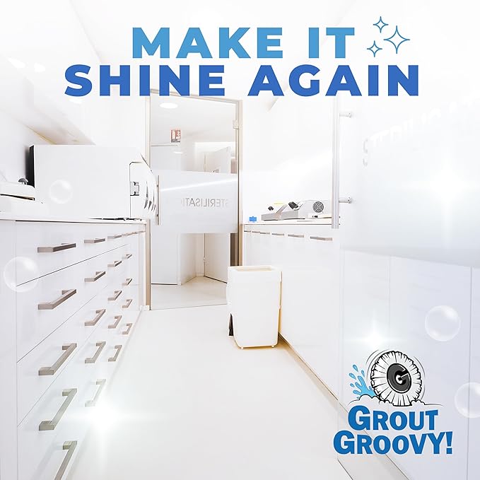 Electric Stand-Up Lightweight Grout Cleaning Machine – Easy-to-Use Tile Grout Cleaner for Deep Cleaning Kitchen Floors, Bathrooms & Tile Surfaces | Powerful Electric Floor Scrubber Tool (Original)