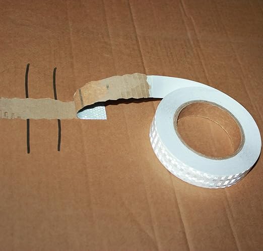 White Reflective Tape Outdoor Waterproof 1 inch, High Visibility Hazard Conspicuity Safety Industrial Marking Tape (66 feet)