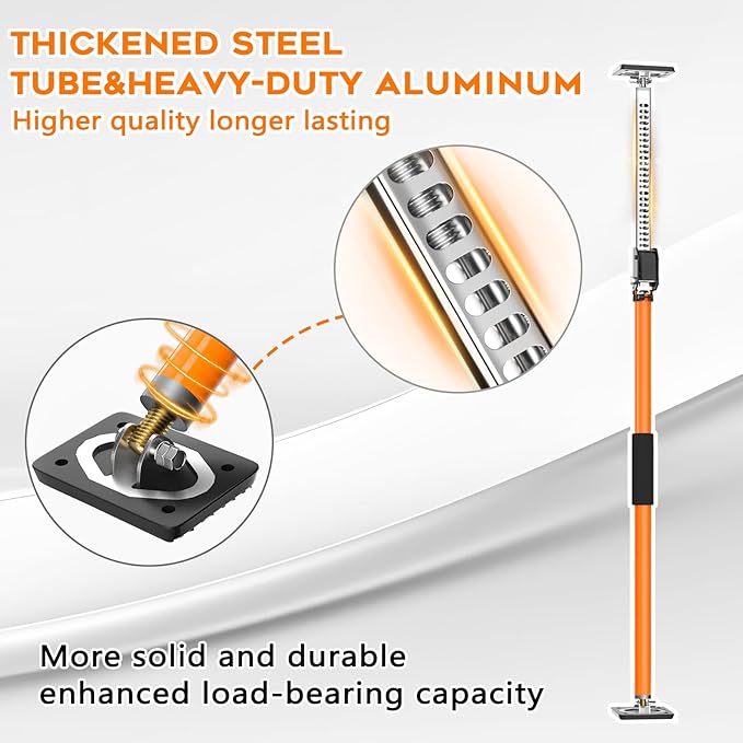 HOLOTHURIAN Cabinet Jack Support Pole, 58.7-109.5 inches Third Hand Tools Adjustable Support Pole, 3rd Hand Support System for Upper Cabinet Installation, 300 LB Capacity, 4-Pack