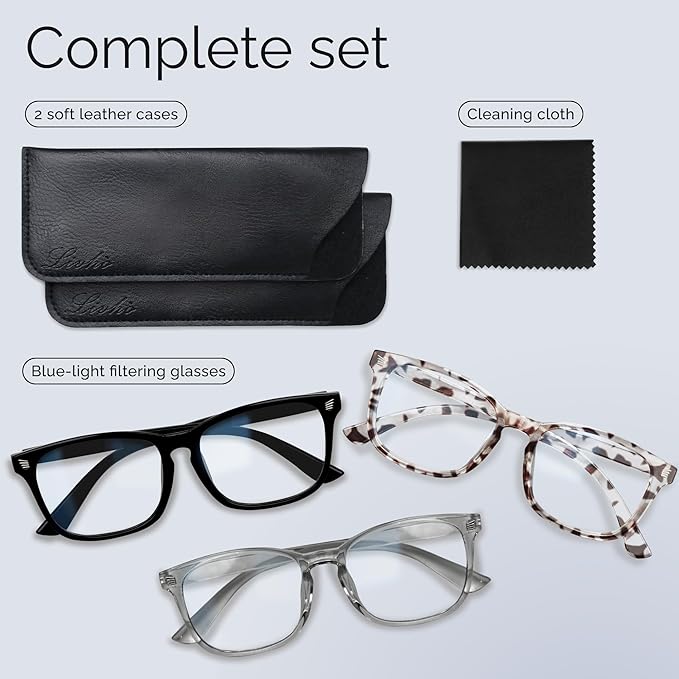 livho High Tech Blue Light Glasses - Advanced Blue Light Blocking Computer Glasses - Anti Eyestrain & UV Glare