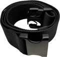 Gait Belt with Plastic Buckle by LiftAid - Transfer and Walking Aid with Belt Loop Holder for Assisting Therapist, Nurse, Home Care - 60"L x 2"W (Black)