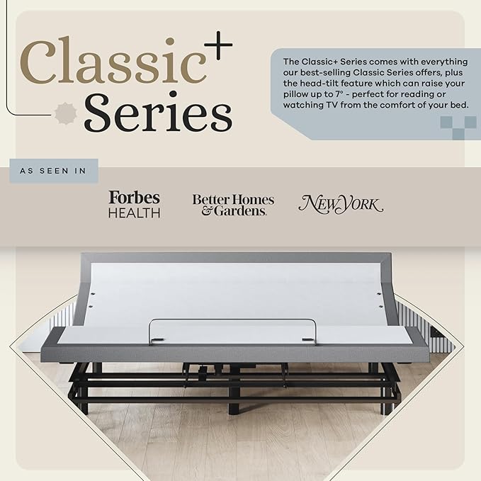 Sven & Son Harmony Adjustable Bed Base, Head and Foot Lift, Massage, Under-Bed Lights, USB, Gel Memory, Zero Gravity Smart Frame - King