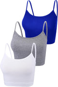 Boao 3 Pcs Crop Camisole Top Spaghetti Strap Tank Sleeveless Crop Tank Top for Women Sports