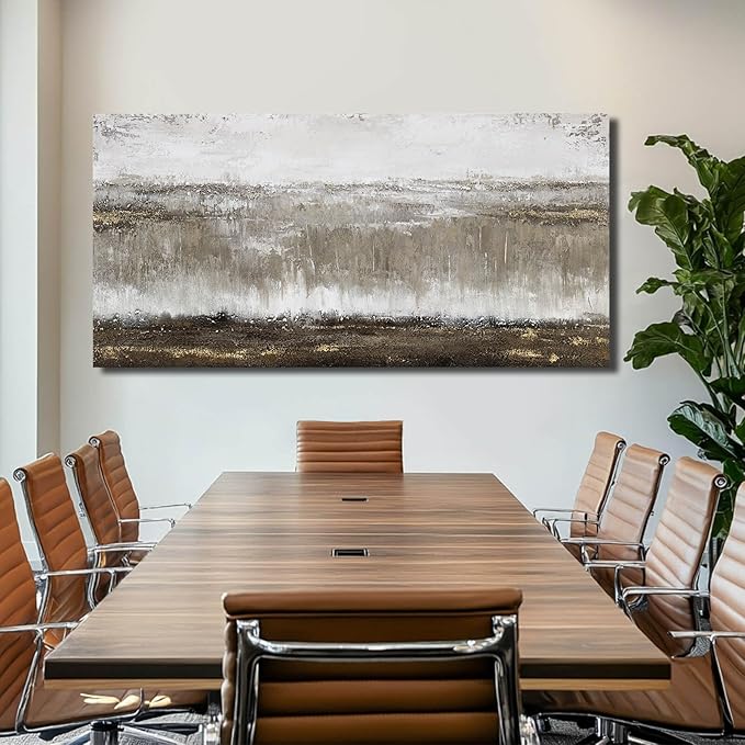 Artexist Canvas Wall Art - Abstract Wall Decor for Living Room - Grey Pictures Black and White Artwork for Walls Posters Aesthetic Office Home Bederoom Decorations 29x58 in