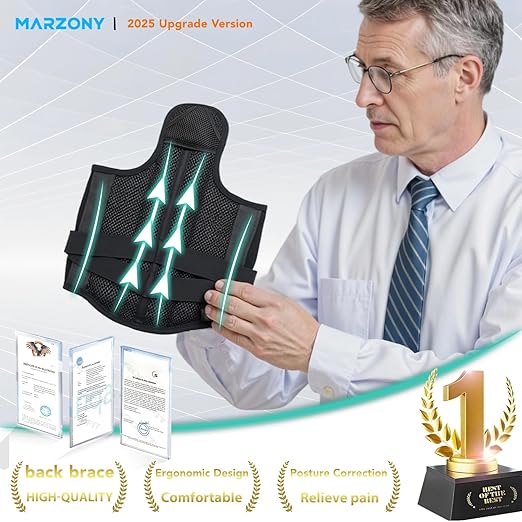 Back Brace Posture Corrector for Women and Men, Upgraded Breathable Full Back Support, Comfortable Shoulder Straightener, Pain Relief for Upper/Lower Back, Support for Scoliosis, Hunchback, Thoracic Spine, (XX-Large)