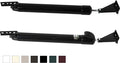 Touch 'n Hold Smooth Dual Door Closer System (Black) – Heavy-Duty - Touch-Button Hold Open Feature & Smooth Closing Motion - Storm & Security Door (Medium/Heavy Weight). New Door/Replace Old Unit