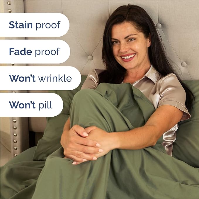 Twin 4 Piece Sheet Set - Cooling & Breathable Bed Sheets - Hotel Luxury Bed Sheets for Women, Men, Kids & Teens - Bedding with Deep Pockets & Easy Fit - Soft and Wrinkle Free - Twin Sage Green Sheets