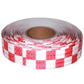 Red and White Reflective Tape 2 inch X 166 feet, Outdoor Waterproof Hazard Conspicuity Warning Industrial Marking Tape