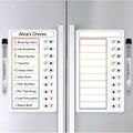 2 Pcs Chore Chart: Dry Erase My Chores Slider Chart, Magnetic Visual Schedule for Fridge, Daily Checklist - ADHD Tools: To Do List and Routine Chart for Multiple Kids (Rainbow 2-Pack)