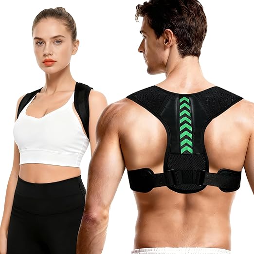 Posture Corrector for Women and Men, Adjustable Back Brace Posture Corrector for Upper & Mid Spine Support, Breathable Back Brace for Improving Neck, Shoulder and Back Posture Pain Relief