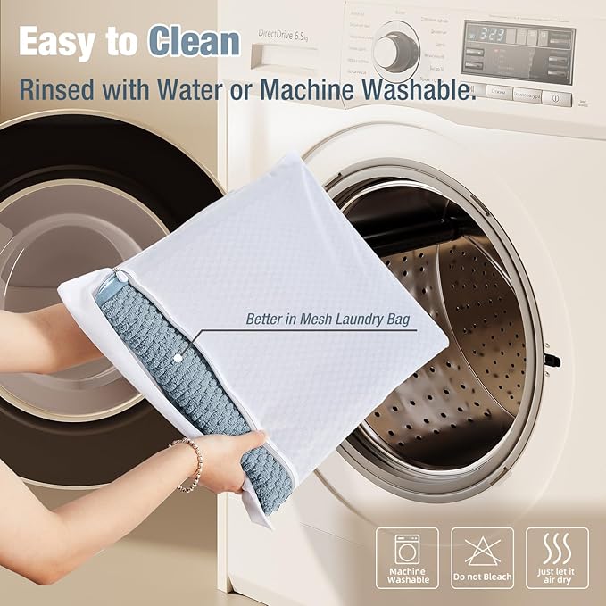 Bathroom Rugs Non Slip Washable, Super Absorbent Thin Bath Mat Quick Dry Low Pile Bathroom Rug, Debim Blue 24"x47"