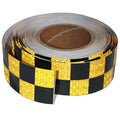 Yellow Black Reflective Tape 2 inch X 66 feet, Outdoor Waterproof Hazard Conspicuity Warning Industrial Marking Tape