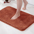 MIULEE Rust Extra Thick Non Slip Bathroom Rug Shaggy Soft Bath Mat Plush Microfiber Absorbent Water for Shower Tub Machine Washable (20x30 Inches)