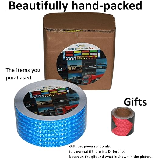 Blue Reflective Tape Outdoor Waterproof 3 inch, High Visibility Hazard Conspicuity Safety Industrial Marking Tape (166 feet)